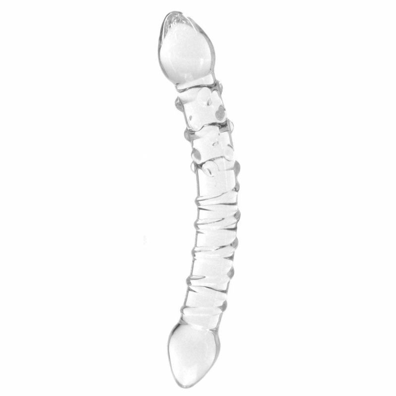 Dildos | Double Trouble Ridged Glass Dildo Dildos Dildos