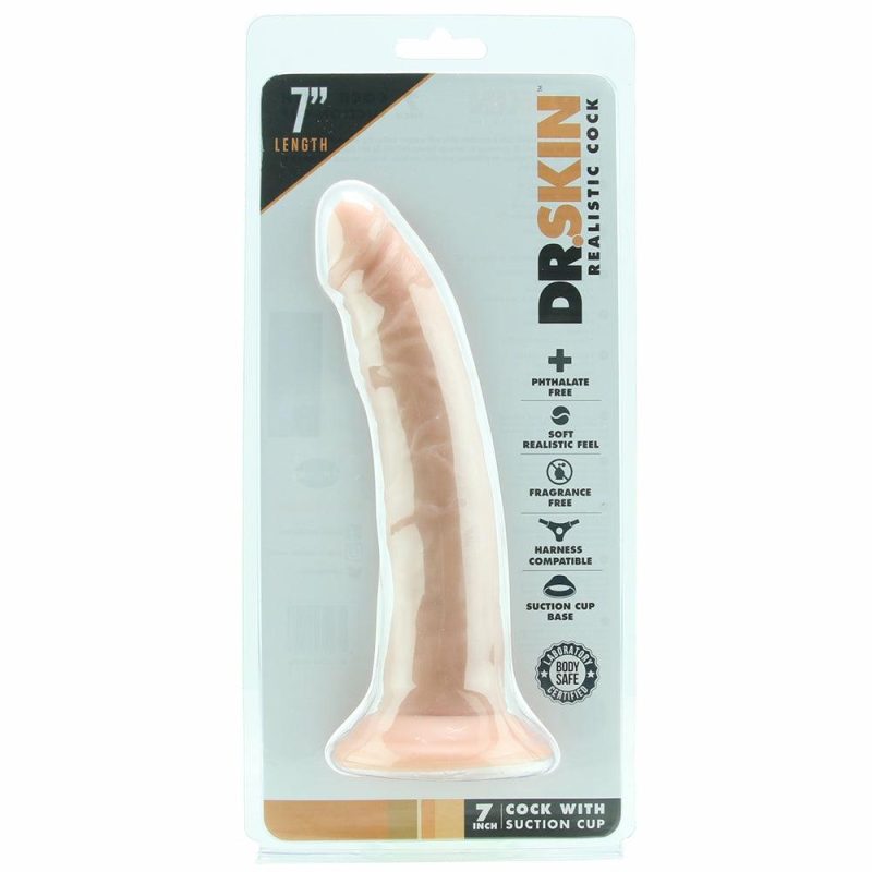 Dildos | Dr. Skin 7 Inch Cock With Suction Cup In Beige Dildos Blush