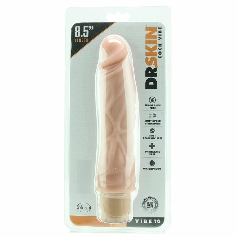 Dildos | Dr. Skin 8.5 Inch Vibe 10 In Beige Dildos Beige