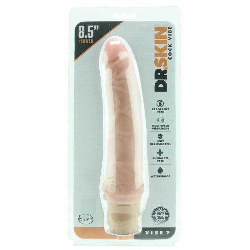 Dildos | Dr. Skin 8.5 Inch Vibe 7 In Beige Dildos Beige