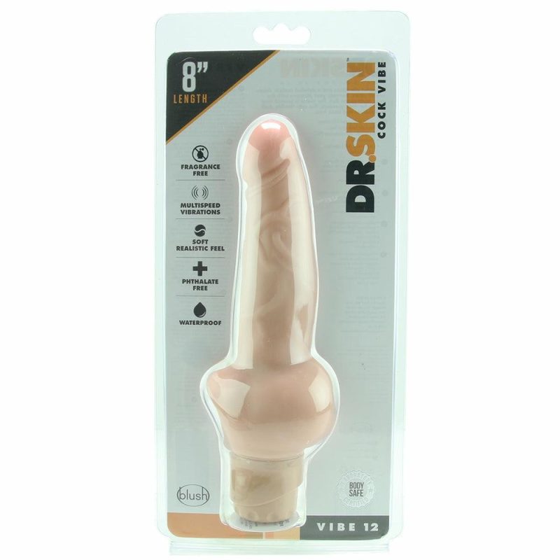 Dildos | Dr. Skin 8 Inch Vibe 12 In Beige Dildos Beige