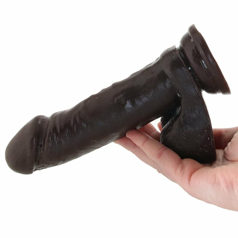 Dildos | Dr. Skin 9 Inch Thick Posable Ballsy Dildo In Chocolate Dildos Blush