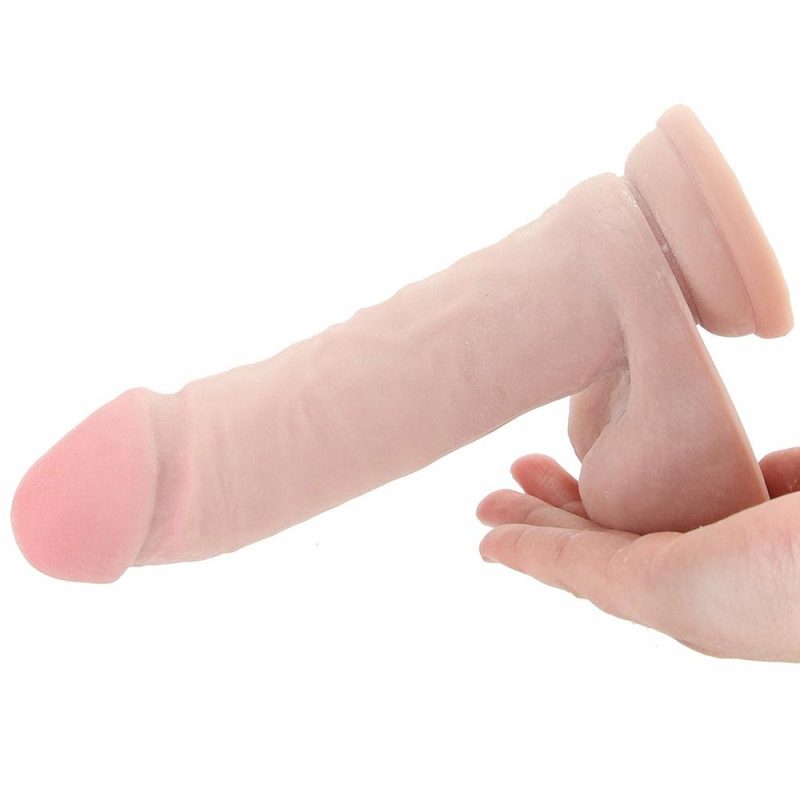 Dildos | Dr. Skin 9 Inch Thick Posable Ballsy Dildo In Vanilla Dildos Blush