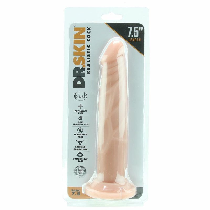 Dildos | Dr. Skin Basic 7.5 Inch Realistic Cock In Beige Dildos Blush