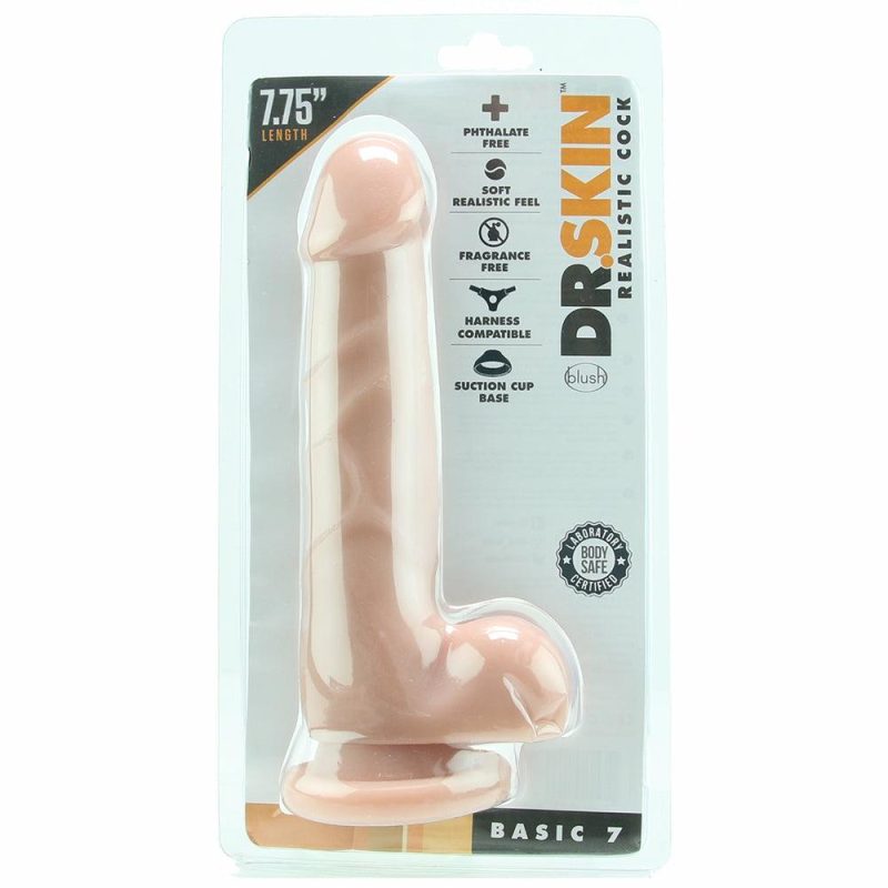 Dildos | Dr. Skin Basic 7.75 Inch Realistic Cock In Beige Dildos Blush