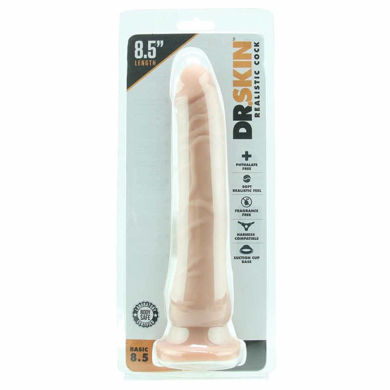 Dildos | Dr. Skin Basic 8.5 Inch Realistic Cock In Beige Dildos Blush