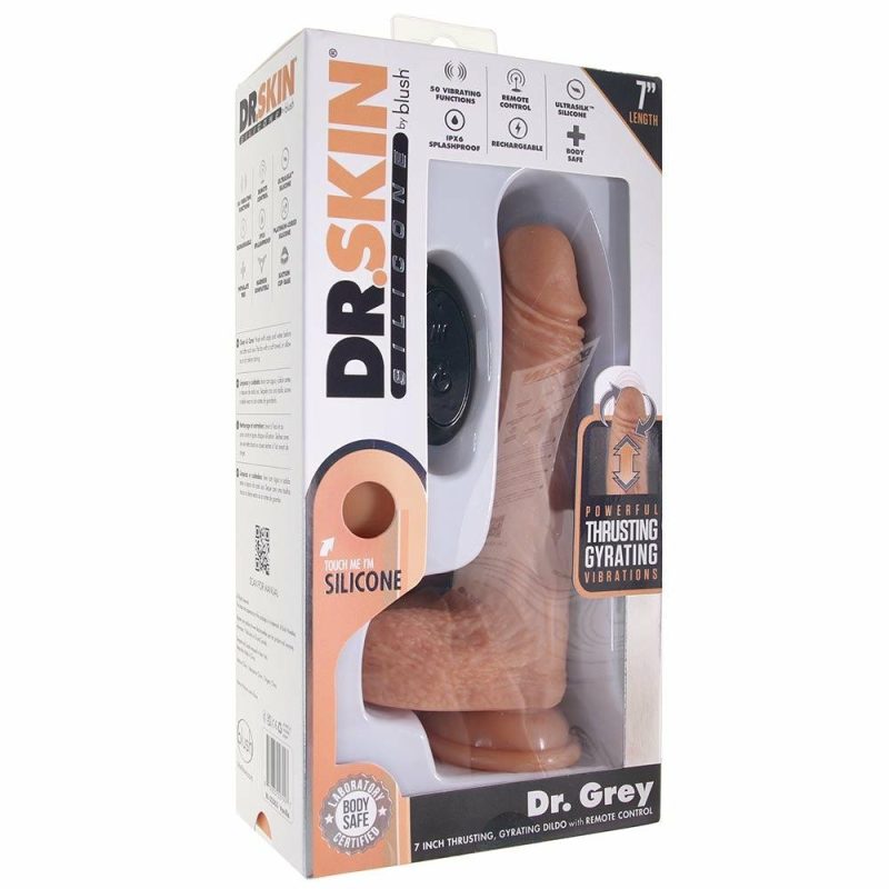 Dildos | Dr. Skin Dr. Grey 7 Inch Thrusting And Gyrating Vibe Dildos Blush