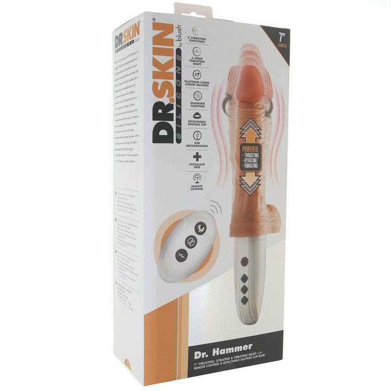 Dildos | Dr. Skin Dr. Hammer 7 Inch Thrusting Vibe Dildos Beige