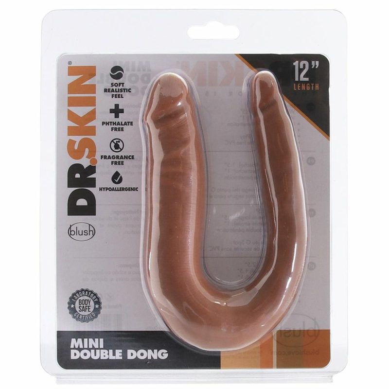 Dildos | Dr. Skin Mini 12 Inch Double Dildo In Mocha Dildos Blush