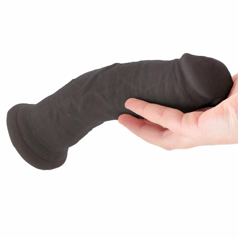 Dildos | Dr. Skin Plus 8 Inch Thick Posable Dildo In Black Dildos Blush