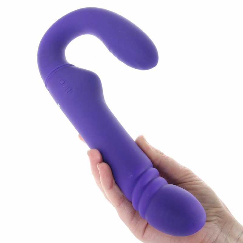 Dildos | Eve’s Ultimate Thrusting Strapless Strap-On Dildos Blue