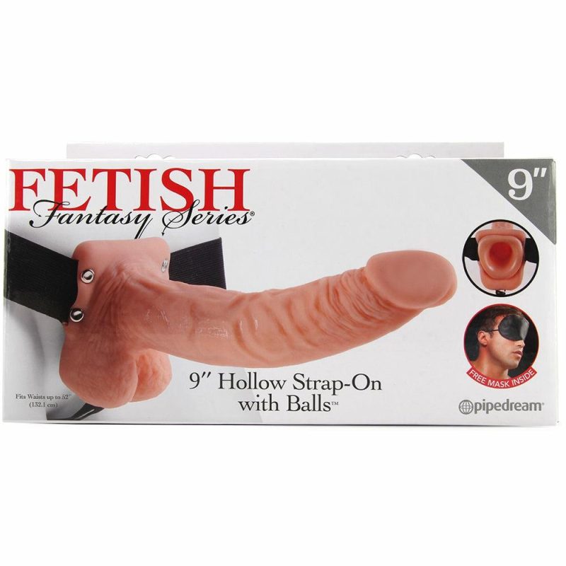 Dildos | Fetish Fantasy 9 Inch Hollow Strap-On With Balls In Flesh Dildos Dildos