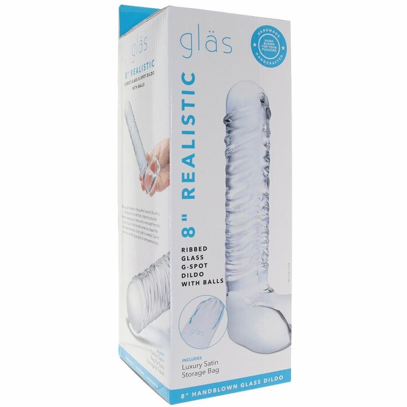 Dildos | Gläs 8 Inch Realistic Ribbed G-Spot Dildo Dildos Dildos