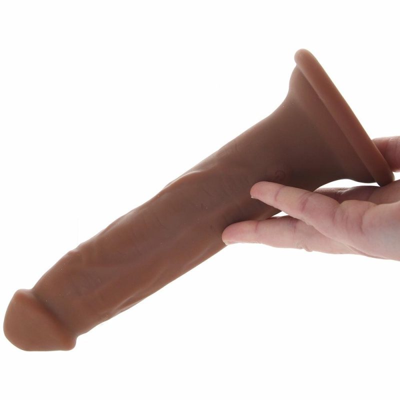 Dildos | In Thrust We Trust 9.5 Inch Thrusting Vibe In Dark Dildos Brown