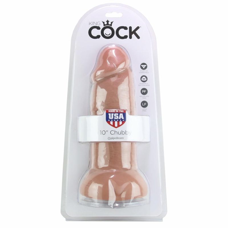 Dildos | King Cock 10 Inch Chubby Realistic Dildo In Tan Dildos Dildos