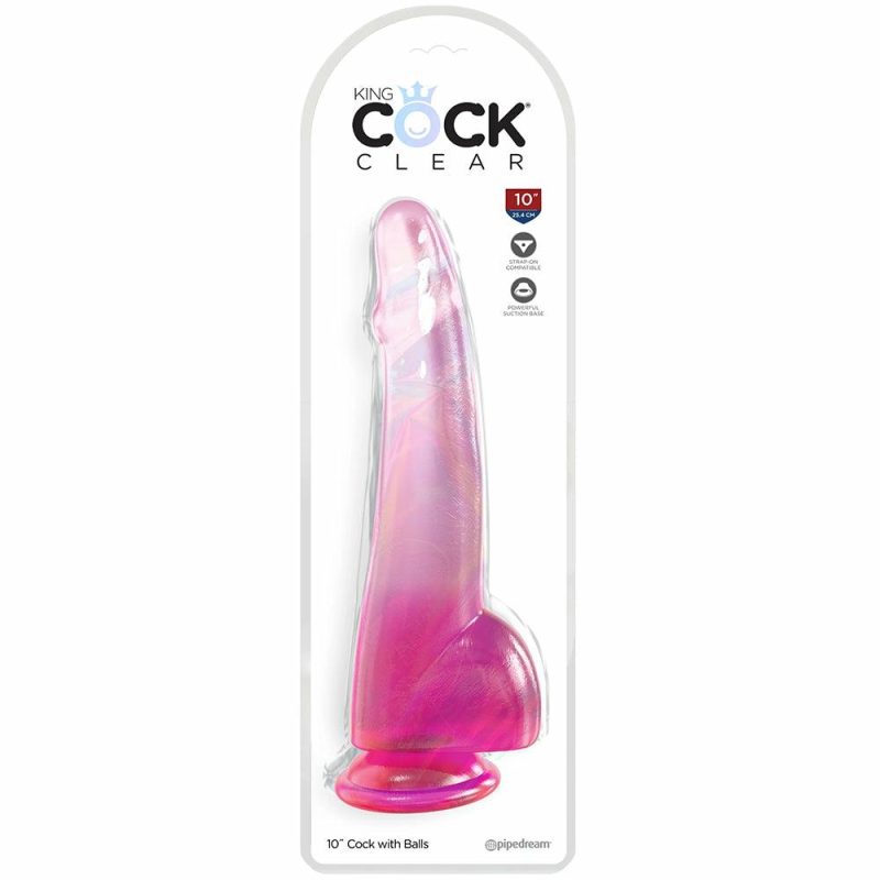 Dildos | King Cock 10 Inch Smooth Ballsy Dildo In Pink Dildos Dildos