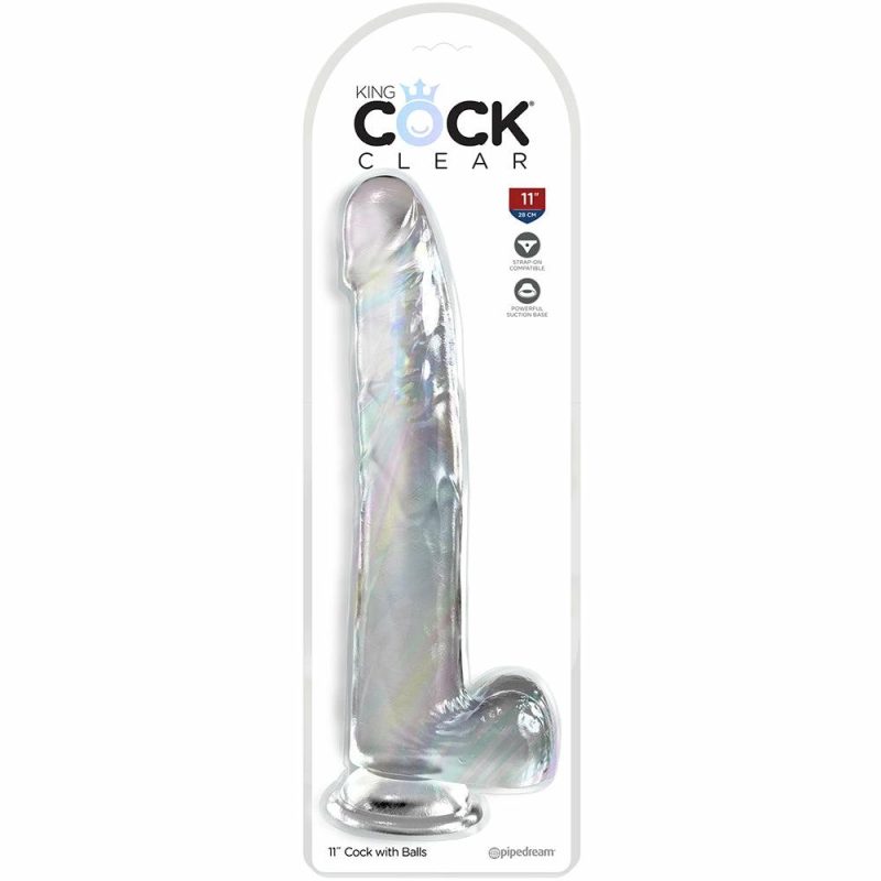 Dildos | King Cock 11 Inch Ballsy Dildo In Clear Dildos Dildos