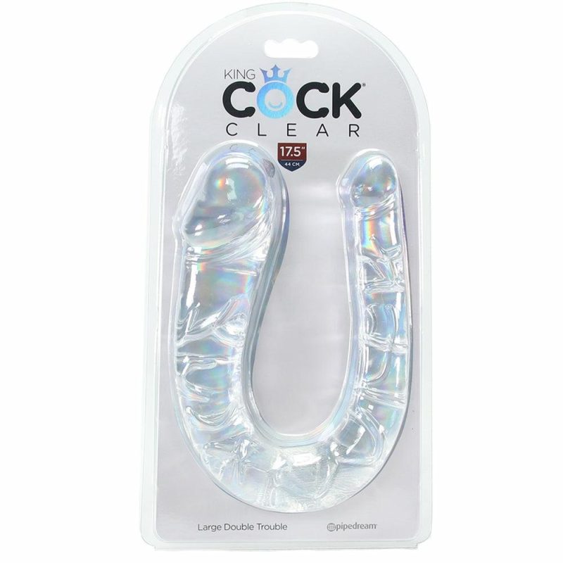 Dildos | King Cock 17.5 Inch Double Trouble Dildo In Clear Dildos Dildos