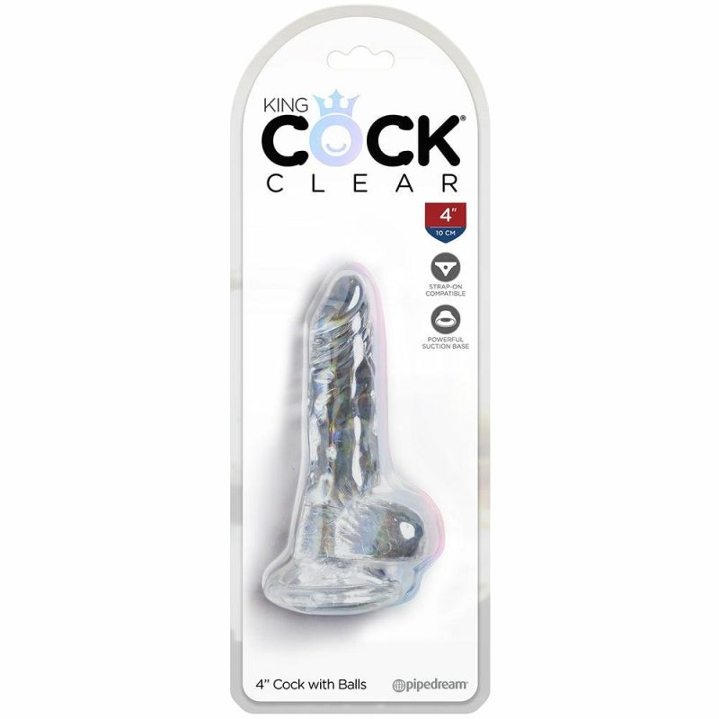 Dildos | King Cock 4 Inch Ballsy Dildo In Clear Dildos Dildos