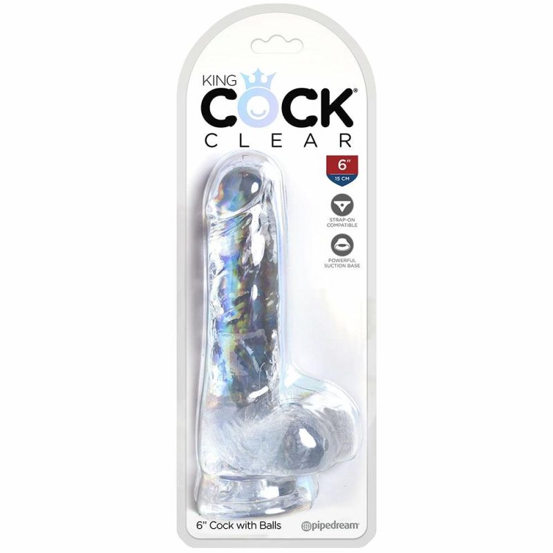 Dildos | King Cock 6 Inch Ballsy Dildo In Clear Dildos Dildos