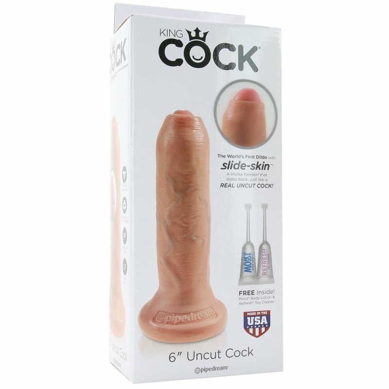 Dildos | King Cock 6 Inch Slide-Skin Uncut Cock In Vanilla Dildos Dildos