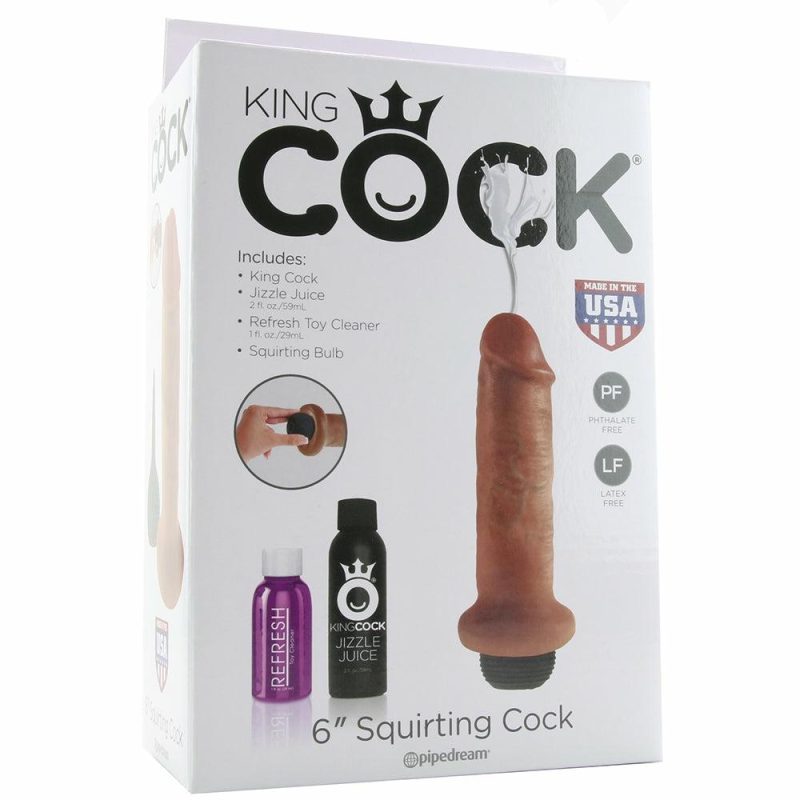 Dildos | King Cock 6 Inch Squirting Realistic Dildo In Tan Dildos Dildos