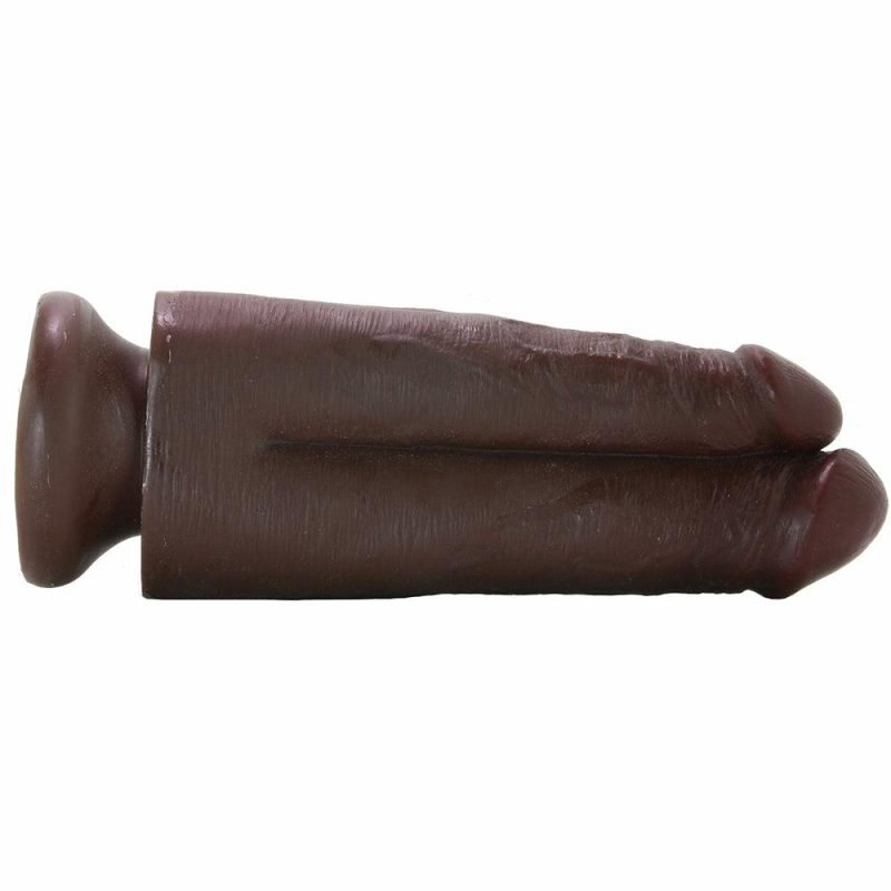 Dildos | King Cock 7" Two Cocks One Hole Dildo In Chocolate Dildos Dildos