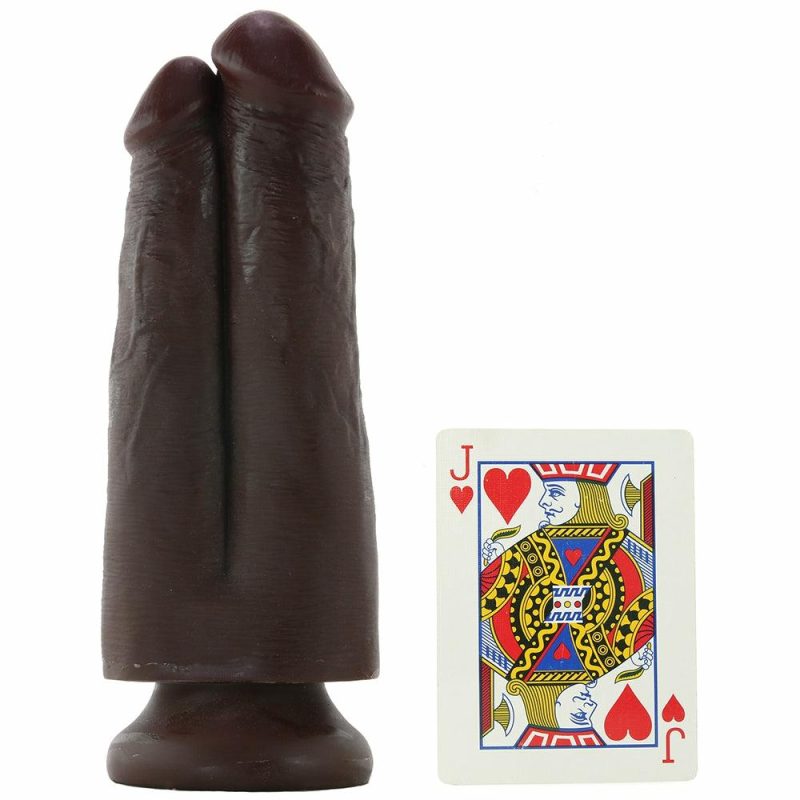 Dildos | King Cock 7" Two Cocks One Hole Dildo In Chocolate Dildos Dildos