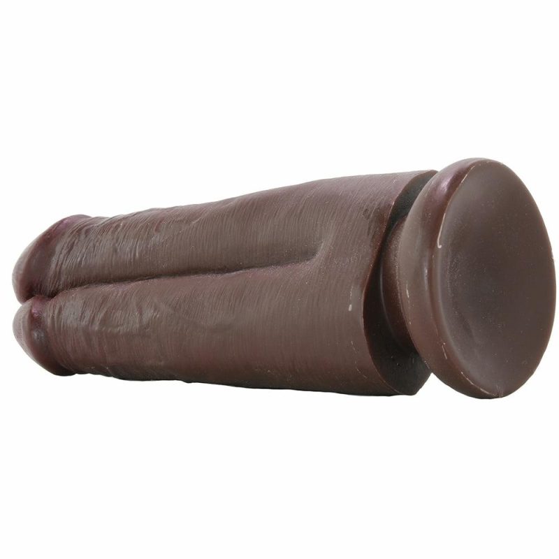 Dildos | King Cock 7" Two Cocks One Hole Dildo In Chocolate Dildos Dildos