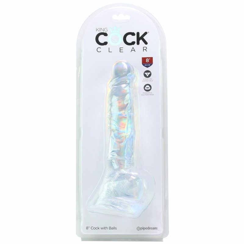 Dildos | King Cock 8 Inch Ballsy Dildo In Clear Dildos Dildos