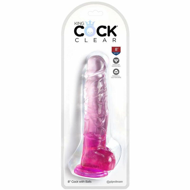 Dildos | King Cock 8 Inch Ballsy Dildo In Pink Dildos Dildos