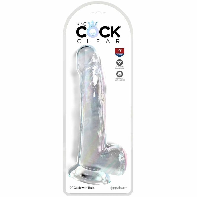 Dildos | King Cock 9 Inch Ballsy Dildo In Clear Dildos Dildos