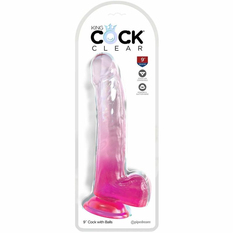 Dildos | King Cock 9 Inch Ballsy Dildo In Pink Dildos Dildos