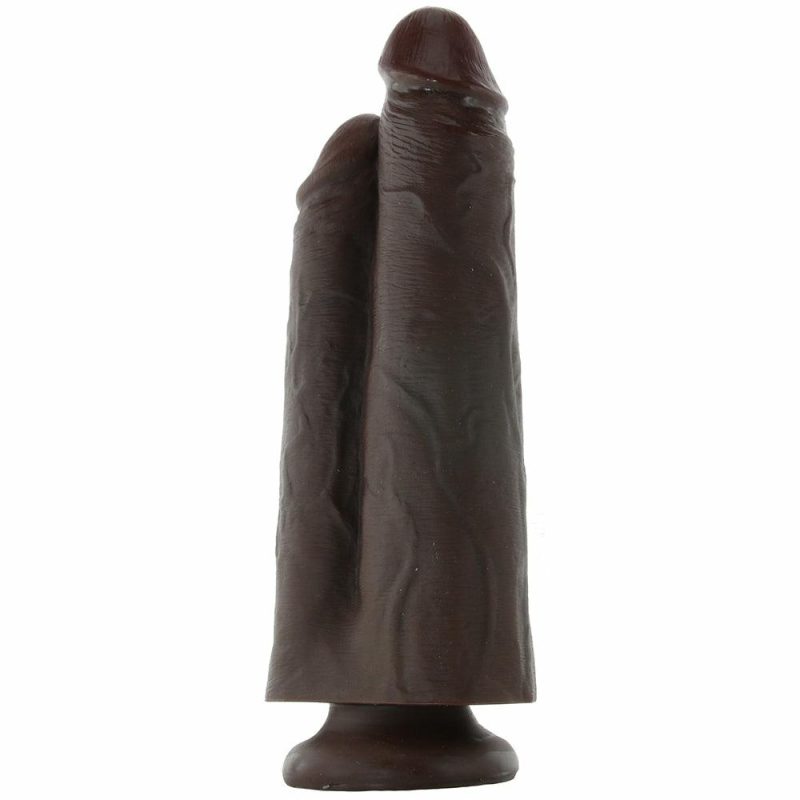 Dildos | King Cock 9" Two Cocks One Hole Dildo In Chocolate Dildos Dildos