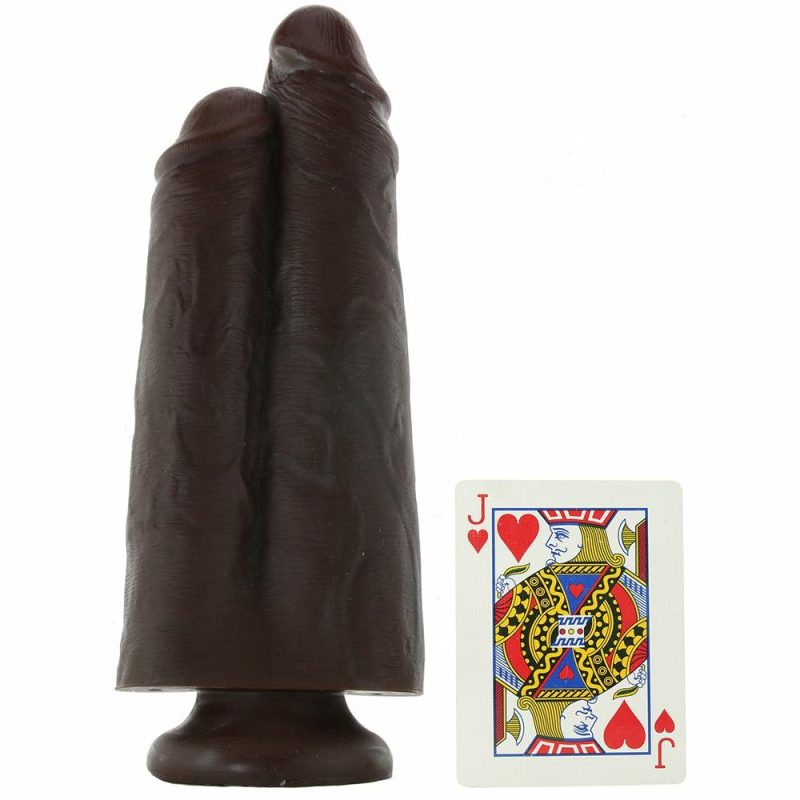 Dildos | King Cock 9" Two Cocks One Hole Dildo In Chocolate Dildos Dildos