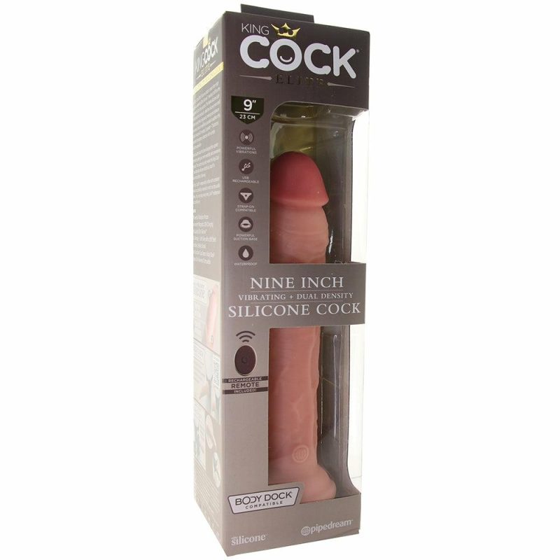 Dildos | King Cock Elite Dual Density 9 Inch Silicone Vibe In Light Dildos Dildos