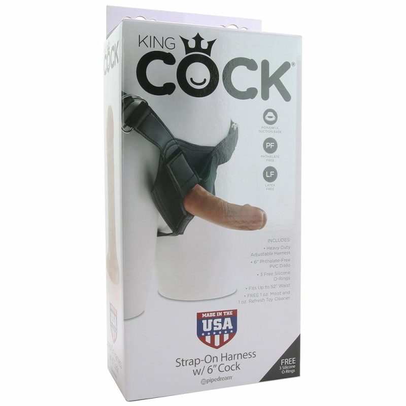 Dildos | King Cock Harness With 6 Inch Cock In Tan Dildos Dildos