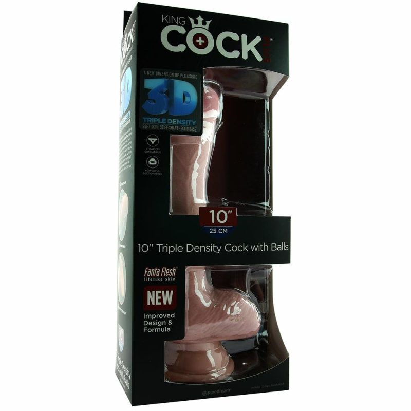 Dildos | King Cock Plus Triple Density 10 Inch Ballsy Cock In Flesh Dildos Dildos