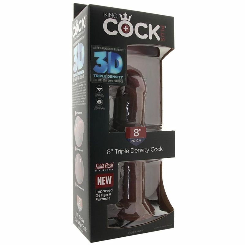 Dildos | King Cock Plus Triple Density 8 Inch Cock In Brown Dildos Dildos