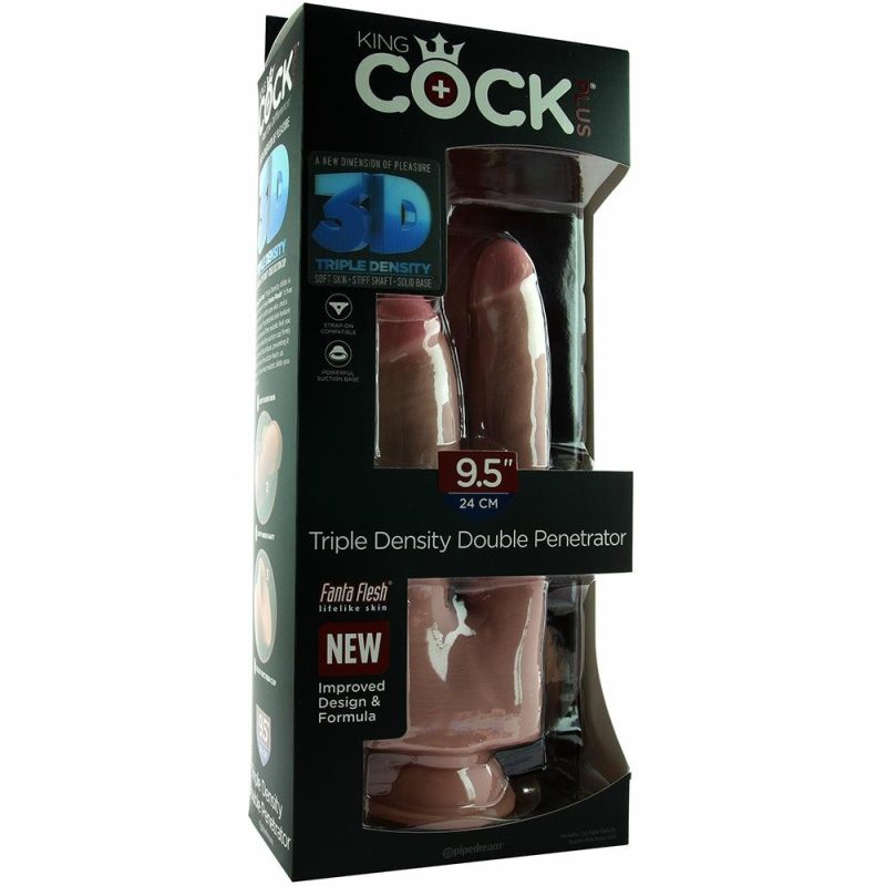 Dildos | King Cock Plus Triple Density Double Penetrator In Flesh Dildos Dildos