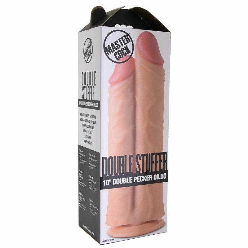 Dildos | Master Cock Double Stuffer 10 Inch Dildo In White Dildos Dildos