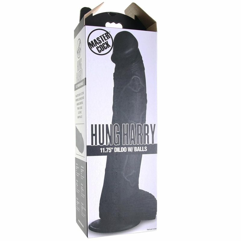 Dildos | Master Cock Hung Harry 11.75 Inch Ballsy Dildo In Black Dildos Dildos