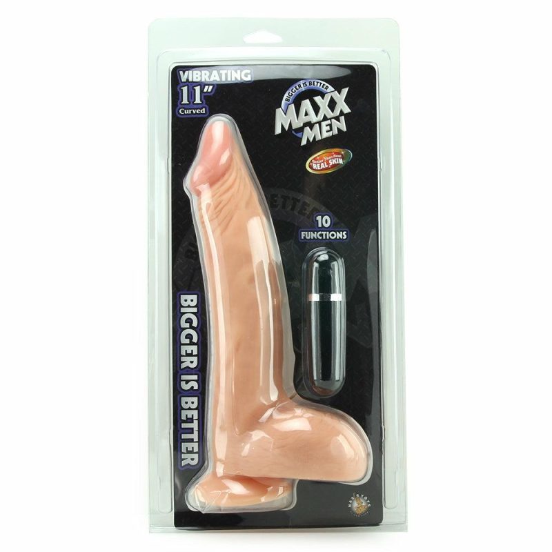 Dildos | Maxx Men Vibrating 11 Inch Curved Dildo Dildos Dildos