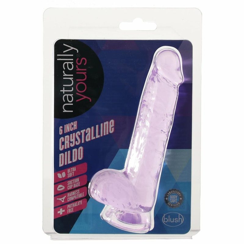 Dildos | Naturally Yours 6 Inch Crystalline Dildo In Amethyst Dildos Blush