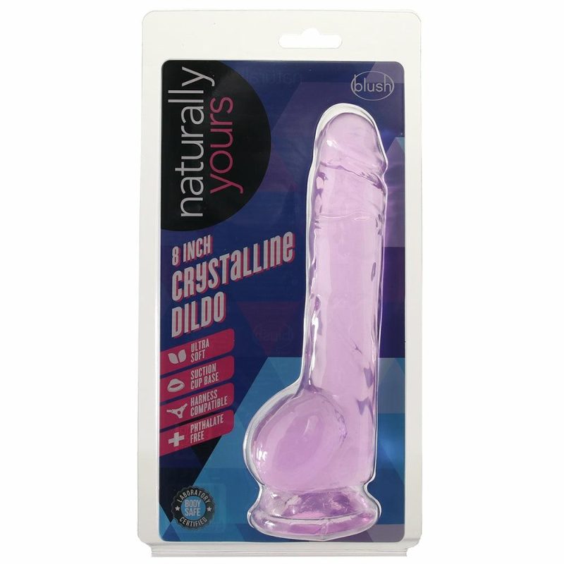 Dildos | Naturally Yours 8 Inch Crystalline Dildo In Amethyst Dildos Blush