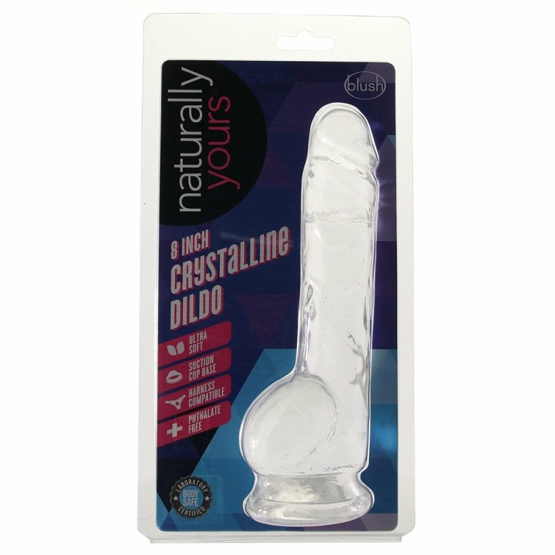 Dildos | Naturally Yours 8 Inch Crystalline Dildo In Clear Dildos Blush