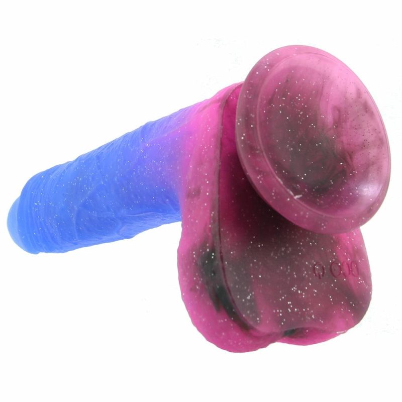 Dildos | Naughty Bits Ombré Hombre Vibrating Dildo Dildos Blue, Pink, Purple