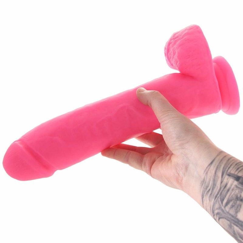 Dildos | Neo 11 Inch Dual Density Ballsy Dildo In Pink Dildos Blush