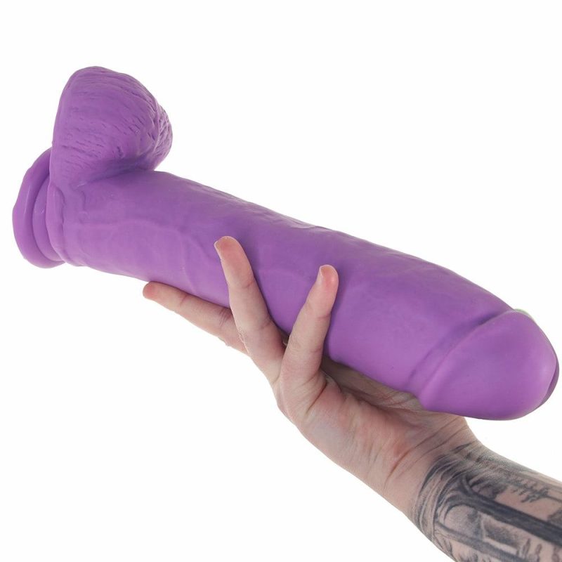 Dildos | Neo 11 Inch Dual Density Ballsy Dildo In Purple Dildos Blush