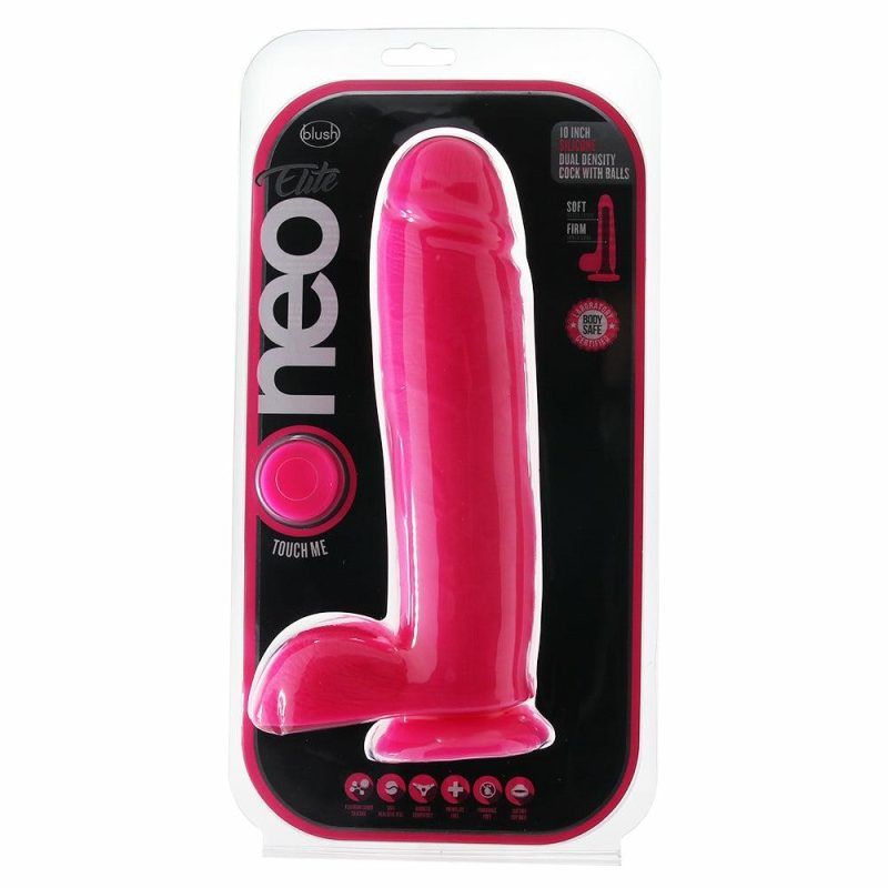 Dildos | Neo Elite 10 Inch Dual Density Silicone Cock In Pink Dildos Blush